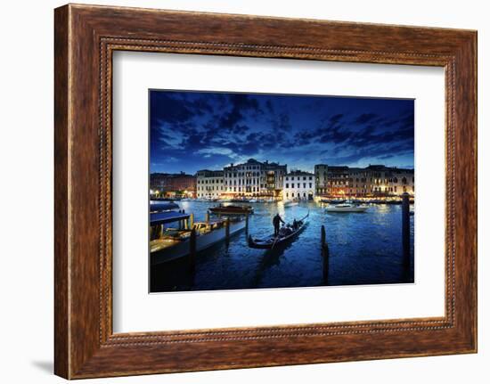 Grand Canal in Sunset Time, Venice, Italy-Iakov Kalinin-Framed Photographic Print