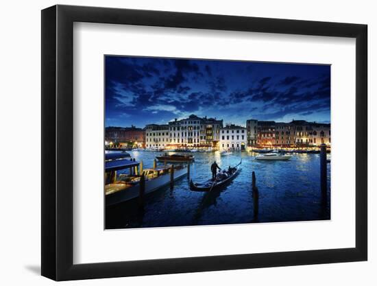 Grand Canal in Sunset Time, Venice, Italy-Iakov Kalinin-Framed Photographic Print