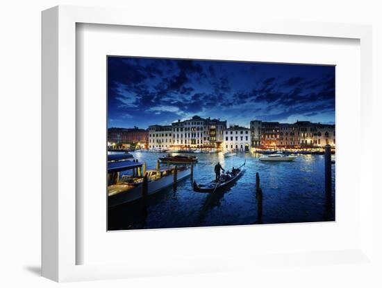 Grand Canal in Sunset Time, Venice, Italy-Iakov Kalinin-Framed Photographic Print