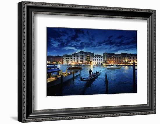 Grand Canal in Sunset Time, Venice, Italy-Iakov Kalinin-Framed Photographic Print