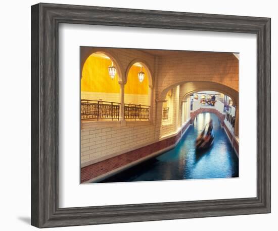 Grand Canal in the Venetian Hotel and Casino, Las Vegas, Nevada, USA-Brent Bergherm-Framed Photographic Print