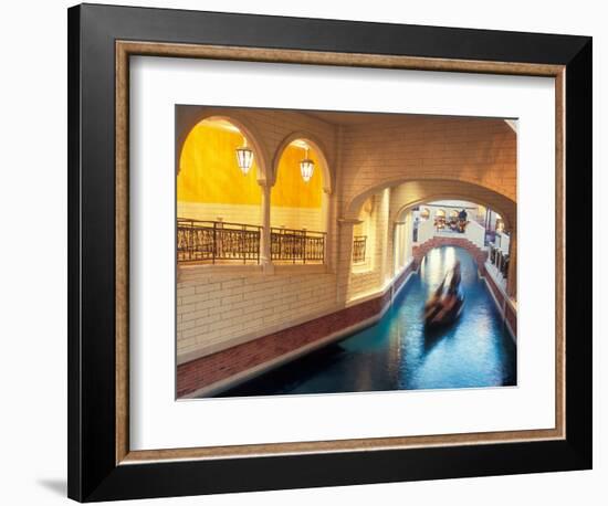 Grand Canal in the Venetian Hotel and Casino, Las Vegas, Nevada, USA-Brent Bergherm-Framed Photographic Print