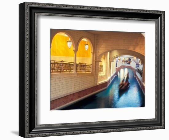 Grand Canal in the Venetian Hotel and Casino, Las Vegas, Nevada, USA-Brent Bergherm-Framed Photographic Print