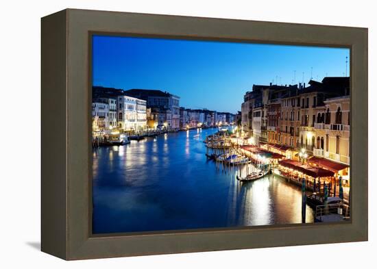 Grand Canal in Venice, Italy at Sunset-Iakov Kalinin-Framed Premier Image Canvas