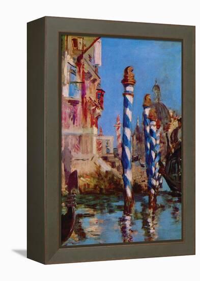 Grand Canal In Venice-Edouard Manet-Framed Stretched Canvas