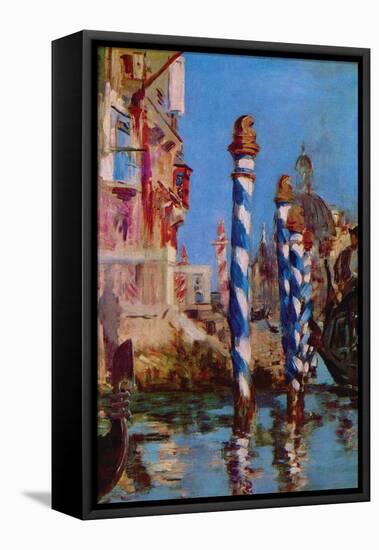 Grand Canal In Venice-Edouard Manet-Framed Stretched Canvas