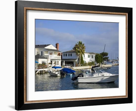 Grand Canal on Balboa Island, Newport Beach, Orange County, California, United States of America, N-Richard Cummins-Framed Photographic Print