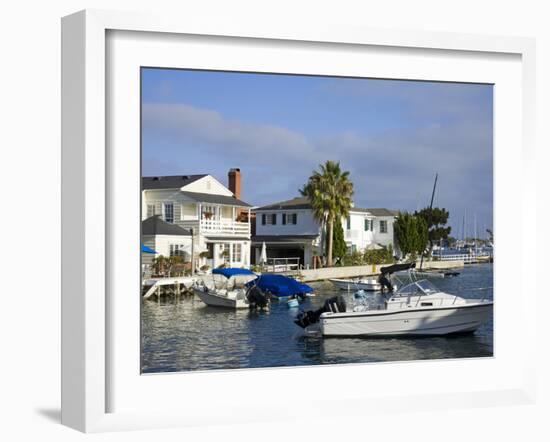 Grand Canal on Balboa Island, Newport Beach, Orange County, California, United States of America, N-Richard Cummins-Framed Photographic Print