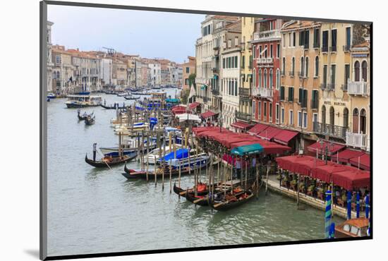 Grand Canal Restaurants and Gondolas. Venice. Italy-Tom Norring-Mounted Photographic Print