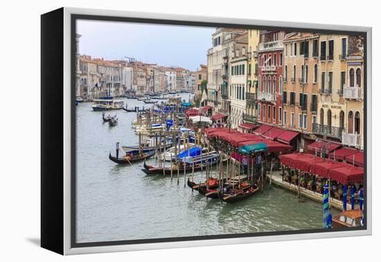 Grand Canal Restaurants and Gondolas. Venice. Italy-Tom Norring-Framed Premier Image Canvas