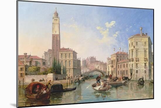 Grand Canal: San Geremia and the Entrance to the Canneregio-Edward William Cooke-Mounted Giclee Print