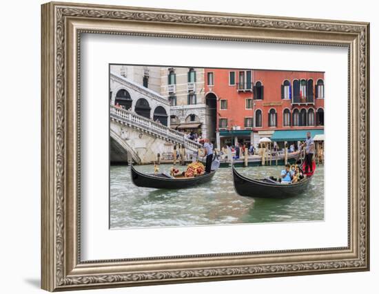 Grand Canal with Rialto Bridge. Venice. Italy-Tom Norring-Framed Photographic Print