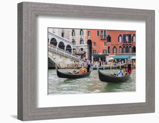 Grand Canal with Rialto Bridge. Venice. Italy-Tom Norring-Framed Photographic Print