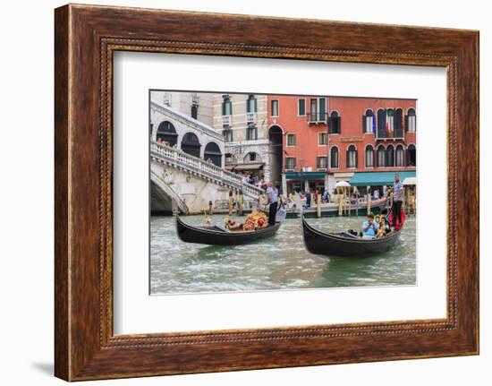 Grand Canal with Rialto Bridge. Venice. Italy-Tom Norring-Framed Photographic Print