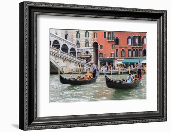 Grand Canal with Rialto Bridge. Venice. Italy-Tom Norring-Framed Photographic Print