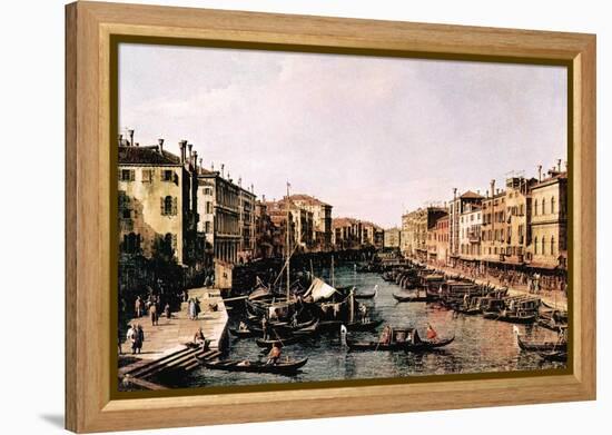 Grand Canal-Canaletto-Framed Stretched Canvas