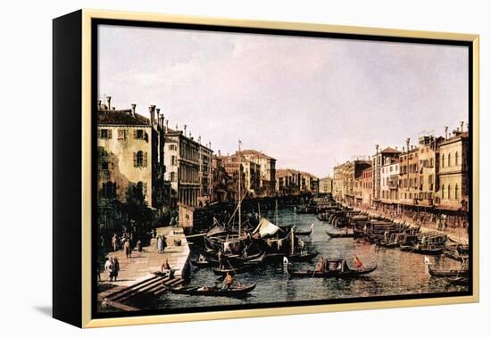 Grand Canal-Canaletto-Framed Stretched Canvas