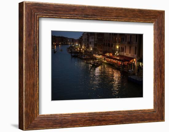 Grand Canale from Rialto Bridge at Blue Hour, Venice, Italy-PH.OK-Framed Photographic Print