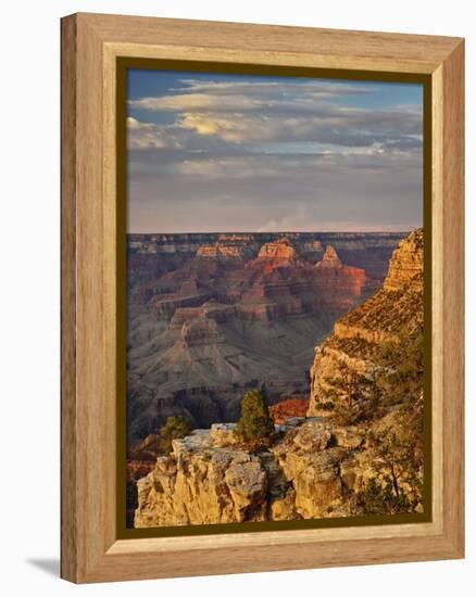 Grand Canyon From the South Rim at Sunset, Grand Canyon National Park, Arizona, USA-Adam Jones-Framed Premier Image Canvas