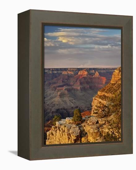 Grand Canyon From the South Rim at Sunset, Grand Canyon National Park, Arizona, USA-Adam Jones-Framed Premier Image Canvas