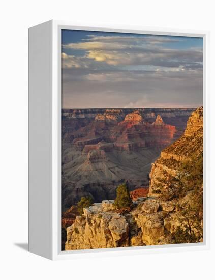 Grand Canyon From the South Rim at Sunset, Grand Canyon National Park, Arizona, USA-Adam Jones-Framed Premier Image Canvas