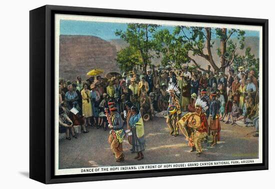 Grand Canyon Nat'l Park, Arizona - Dance of the Hopi in front of Hopi House-Lantern Press-Framed Stretched Canvas