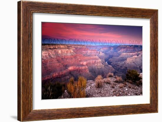 Grand Canyon National Park, Arizona - Ridge Line-Lantern Press-Framed Art Print