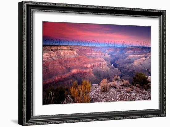 Grand Canyon National Park, Arizona - Ridge Line-Lantern Press-Framed Art Print
