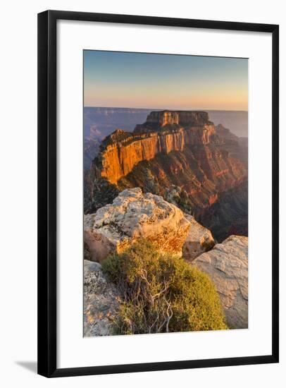 Grand Canyon National Park, Arizona: The North Rim As Viewed From Cape Royal Overlook At Sunset-Ian Shive-Framed Photographic Print