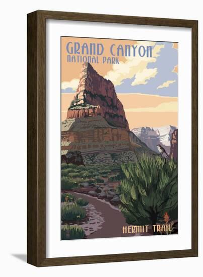 Grand Canyon National Park - Hermit Trail-Lantern Press-Framed Art Print