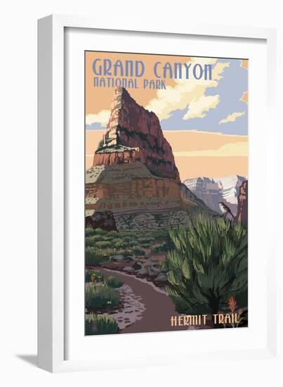 Grand Canyon National Park - Hermit Trail-Lantern Press-Framed Art Print