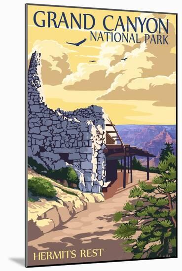 Grand Canyon National Park - Hermits Rest-Lantern Press-Mounted Art Print