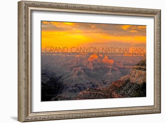 Grand Canyon National Park - Overview-Lantern Press-Framed Art Print