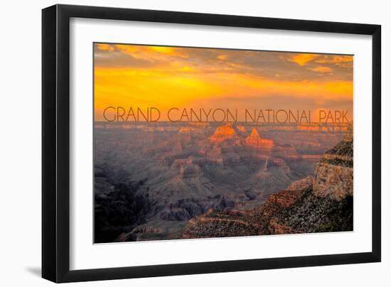 Grand Canyon National Park - Overview-Lantern Press-Framed Art Print