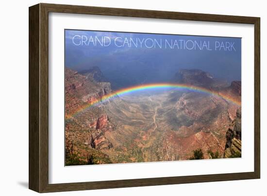 Grand Canyon National Park - Rainbow-Lantern Press-Framed Art Print