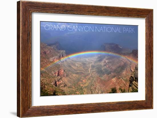 Grand Canyon National Park - Rainbow-Lantern Press-Framed Art Print