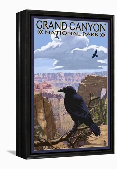 Grand Canyon National Park - Ravens and Angels Window-Lantern Press-Framed Stretched Canvas