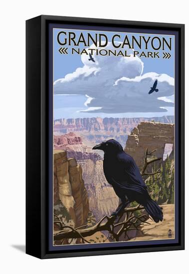 Grand Canyon National Park - Ravens and Angels Window-Lantern Press-Framed Stretched Canvas