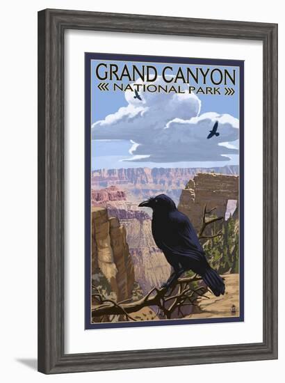 Grand Canyon National Park - Ravens and Angels Window-Lantern Press-Framed Art Print