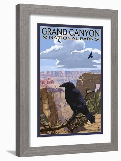 Grand Canyon National Park - Ravens and Angels Window-Lantern Press-Framed Art Print