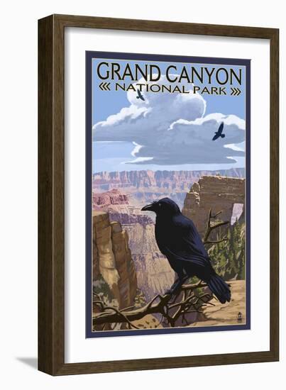 Grand Canyon National Park - Ravens and Angels Window-Lantern Press-Framed Art Print