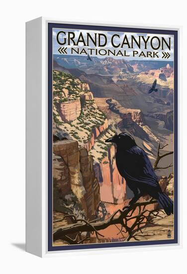 Grand Canyon National Park - Ravens at South Rim-Lantern Press-Framed Stretched Canvas