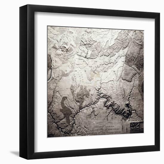 Grand Canyon of Colorado and Utah - Panoramic Map-Lantern Press-Framed Art Print