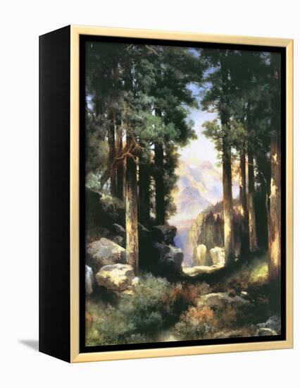 Grand Canyon of the Colorado-Thomas Moran-Framed Stretched Canvas