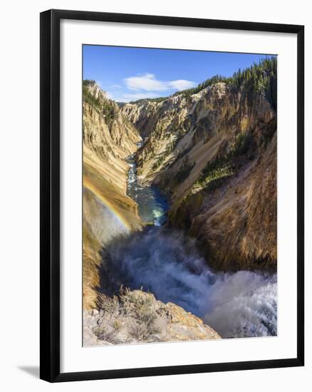 Grand Canyon of the Yellowstone River from Brink of the Lower Falls, Wyoming-Gary Cook-Framed Photographic Print