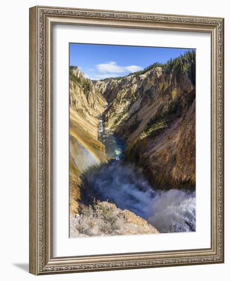 Grand Canyon of the Yellowstone River from Brink of the Lower Falls, Wyoming-Gary Cook-Framed Photographic Print