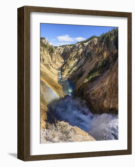 Grand Canyon of the Yellowstone River from Brink of the Lower Falls, Wyoming-Gary Cook-Framed Photographic Print