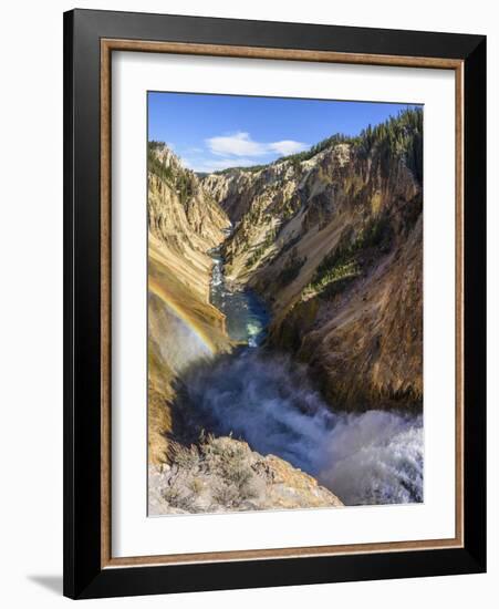 Grand Canyon of the Yellowstone River from Brink of the Lower Falls, Wyoming-Gary Cook-Framed Photographic Print