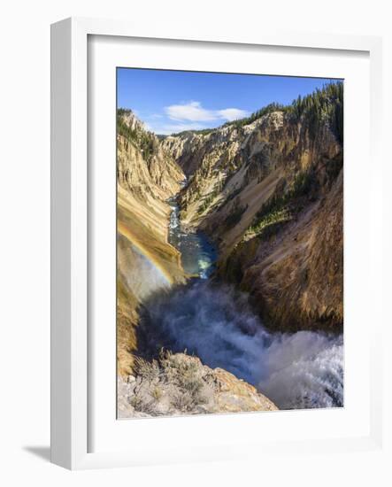 Grand Canyon of the Yellowstone River from Brink of the Lower Falls, Wyoming-Gary Cook-Framed Photographic Print