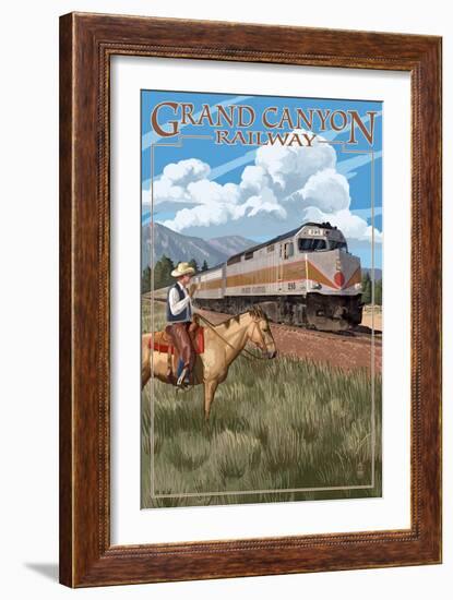 Grand Canyon Railway, Arizona - 295 Diesel-Lantern Press-Framed Art Print